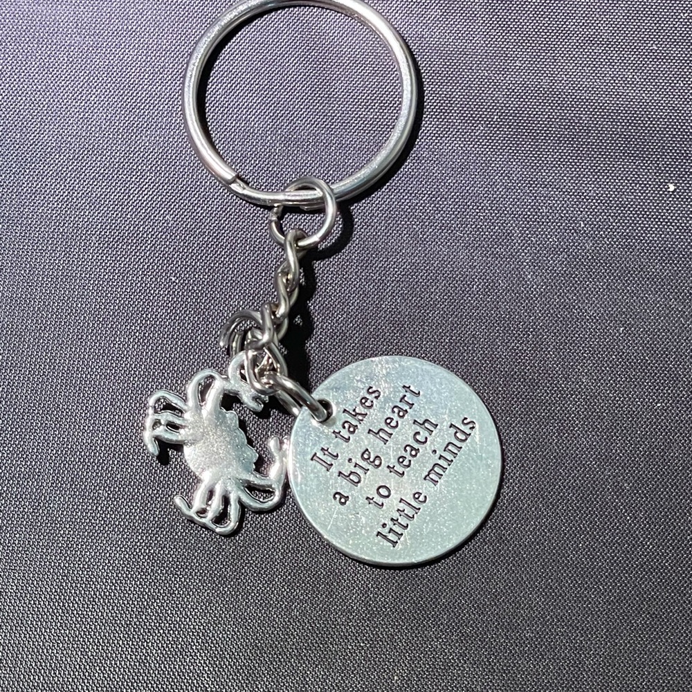Crab and inspirational keychain.